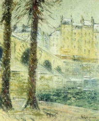 Le Pont Marie, effet de neige