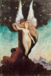 Scène imaginaire avec sujet antique. Éphèbe ailé