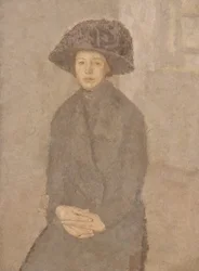 Jeune femme portant un grand chapeau, c.1917-25
