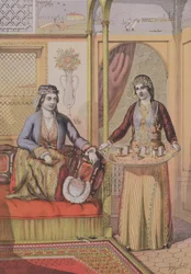 Dames arméniennes à la maison, gravé par Charles Parsons, 1862