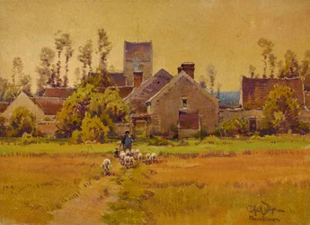 Village français, fin 19e-début 20e siècle