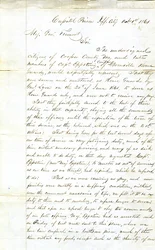 Appel des membres de la Compagnie du Capitaine Eppstein, Boonville Home Guards, Prison du Capitole, Jefferson City, au Major Général Fremont, 1 octobre 1861