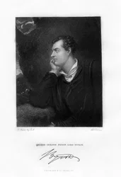Lord Byron, poète anglo-écossais, c1813
