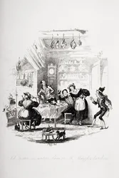 Job Trotter rencontre Sam dans la cuisine de M. Muzzle, illustration de 