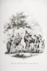 Le déjeuner costumé de Mme Leo Hunter, illustration de 