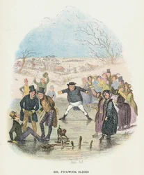 Scène des Papiers Pickwick de Charles Dickens, 1836
