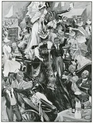 Match de cricket entre Eton et Harrow (litho)