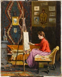 La fille peintre et son atelier / La fille peintre et son atelier