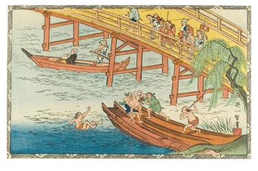 6e mois lunaire (Rokugatsu) de la série Les douze mois, vers 1830-1839 (gravure sur papier)