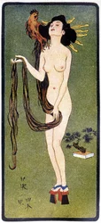 Jeune nu japonais - dans Japanese doll de Félicien Champsaur, illustrations de Hanafusa Itcho, Paris