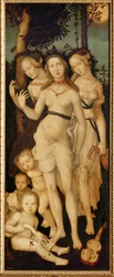 Harmonie ou les trois grâces (peinture sur bois)
