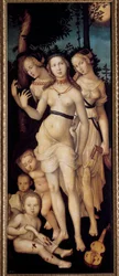 Harmonie ou les trois grâces. Peinture par Hans Baldung Grien (1484-1545)