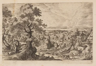 Planche 16, tirée de Paysages avec scènes de l