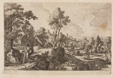 Planche 6, tirée de Paysages avec scènes de l