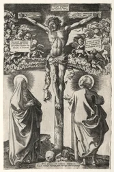 Christ en croix entre la Vierge et Saint Jean, 1542