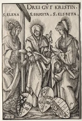 Les trois héroïnes chrétiennes : Saintes Hélène, Brigitte et Élisabeth