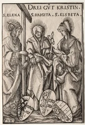 Les trois héroïnes chrétiennes : Saintes Hélène, Brigitte et Élisabeth