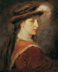 Dame au chapeau à plumes
