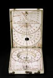 Cadran solaire à boussole de tablette, Nuremberg, 1574