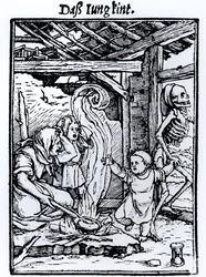 La Mort emportant un enfant, de la série 