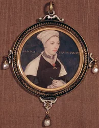 Portrait miniature de Jane Small, anciennement connue sous le nom de Mme Robert Pemberton, vers 1540