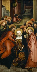 La Mort de la Vierge, aile peinte du retable d