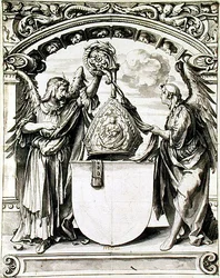 Conception pour une peinture sur verre, vers 1520