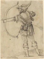 Archer tirant son arc