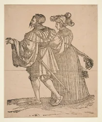 Partenaires de danse aux flambeaux