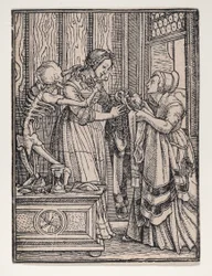 La comtesse, de La Danse de la Mort, vers 1526, publié en 1538