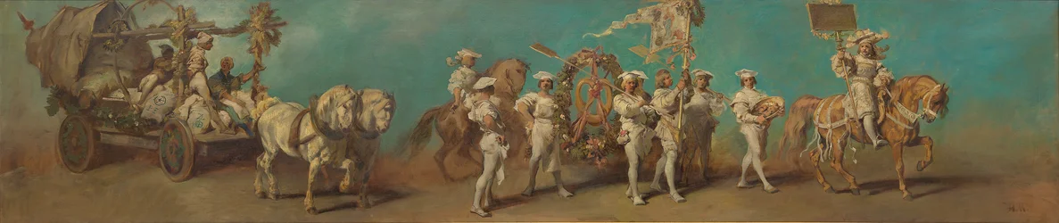 Projet pour le cortège festif de 1879 - Les meuniers et les boulangers