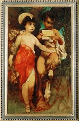 Faune et Nymphe ... (peinture sur toile)