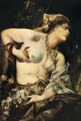 «La mort de Cléopâtre». Peinture de Hans Makart (1840-1884), 1875. Collection privée
