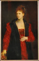 Zerline Gabillon, actrice au Burgtheater de Vienne ... (peinture sur toile)