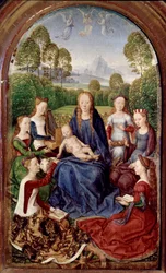 Diptyque de Jean du Cellier : Vierge et six saints