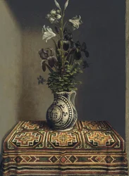 Fleurs dans un pichet, vers 1485