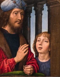 Le roi David et son fils, vers 1485 (Huile sur bois (chêne))