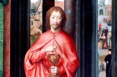 Mariage mystique de Sainte Catherine et autres saints, (détail), vers 1453-1494