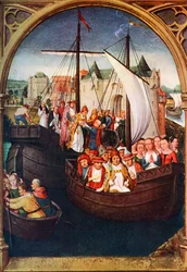 Le départ de Sainte Ursule de Bâle, avant 1489, vers 1900-1920