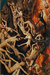 Triptyque avec le Jugement dernier, volet droit (huile sur bois)