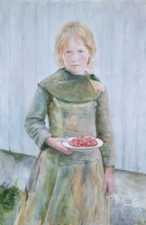 Fille aux fraises