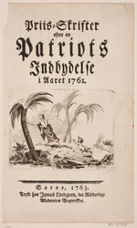 Page de titre avec vignette pour "Priis-Skrifter efter en Patriots Indbydelse i Aaret 1761"