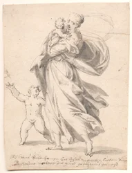 Femme avec deux enfants