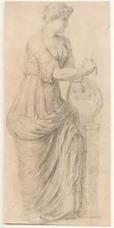 Femme jouant de la lyre