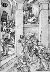 Le reniement de Saint Pierre dans la cour du grand prêtre