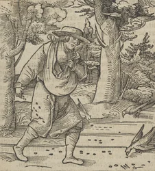 Les oiseaux mangeant les graines du semeur, de Hymmelwagen auff dem, wer wol lebt...