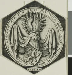Blason avec un lion rampant