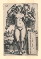 La Mort et la femme nue debout