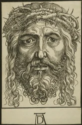 Tête du Christ couronnée d