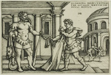 Lichas apportant le vêtement de Nessus à Hercule, des Travaux d